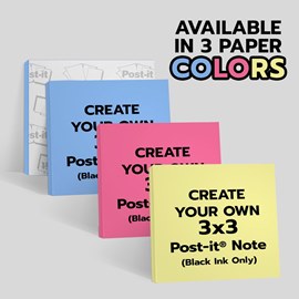 Custom 3x3 Colored Paper